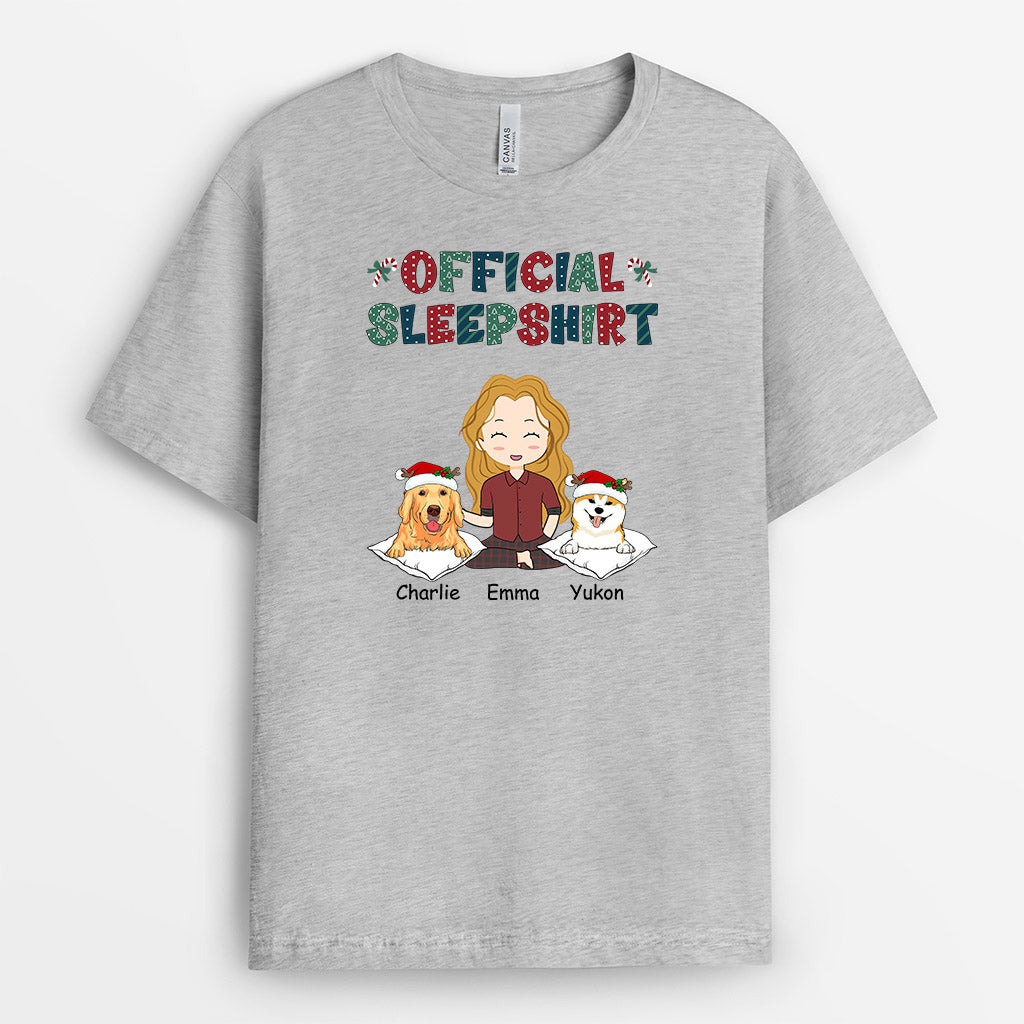 Official Sleepshirt - Personalised Gifts | T-shirt for Dog Lovers Christmas