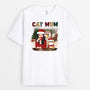 0542AUK3 Personalised T shirts Gifts Cat Mum Cat Lovers Christmas