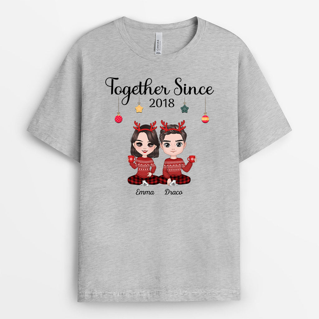 Together Since - Personalised Gifts | T-shirts for Couples/Lovers Christmas