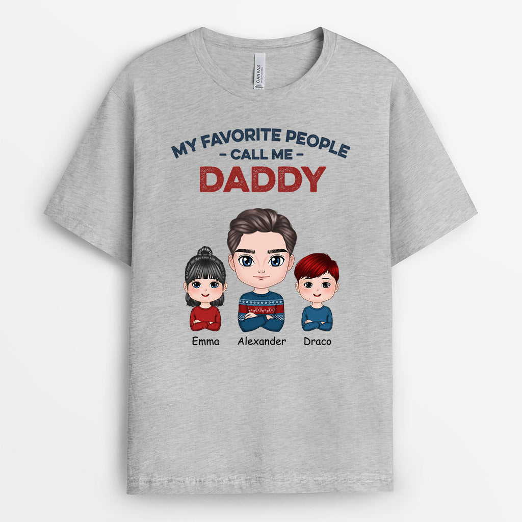 My Favourite People Call Me - Personalised Gifts | T-shirts for Grandad/Dad Christmas