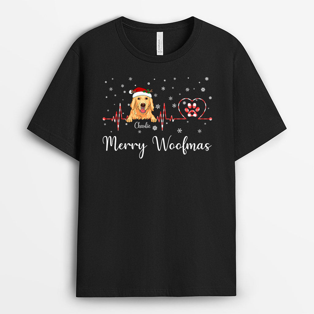 Merry Woofmas - Personalised Gifts | T-shirts for Dog Lovers Christmas