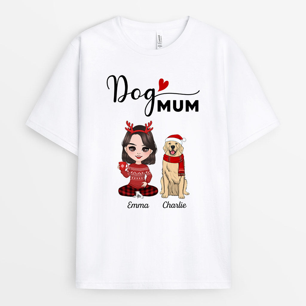 Dog Mum - Personalised Gifts | T-shirts for Dog Lovers Christmas