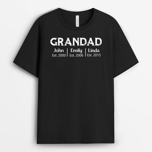 0617AUK1 Personalised T shirts Gifts Kids Grandad Dad
