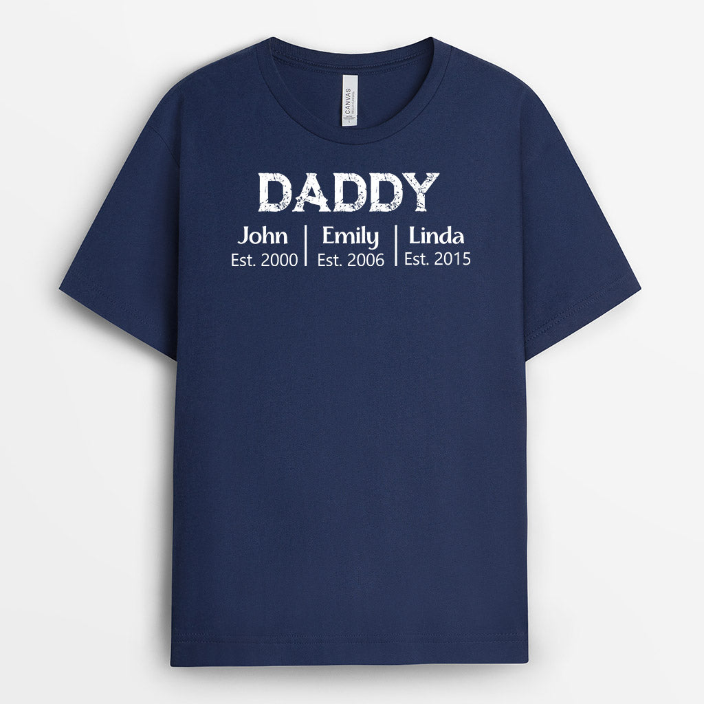 0617AUK2 Personalised T shirts Gifts Kids Grandad Dad
