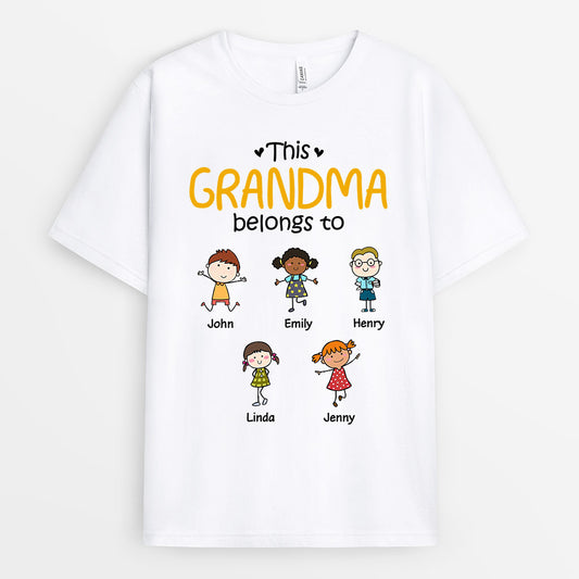 0618AUK2 Personalised T shirts Gifts Kids Grandma Mum