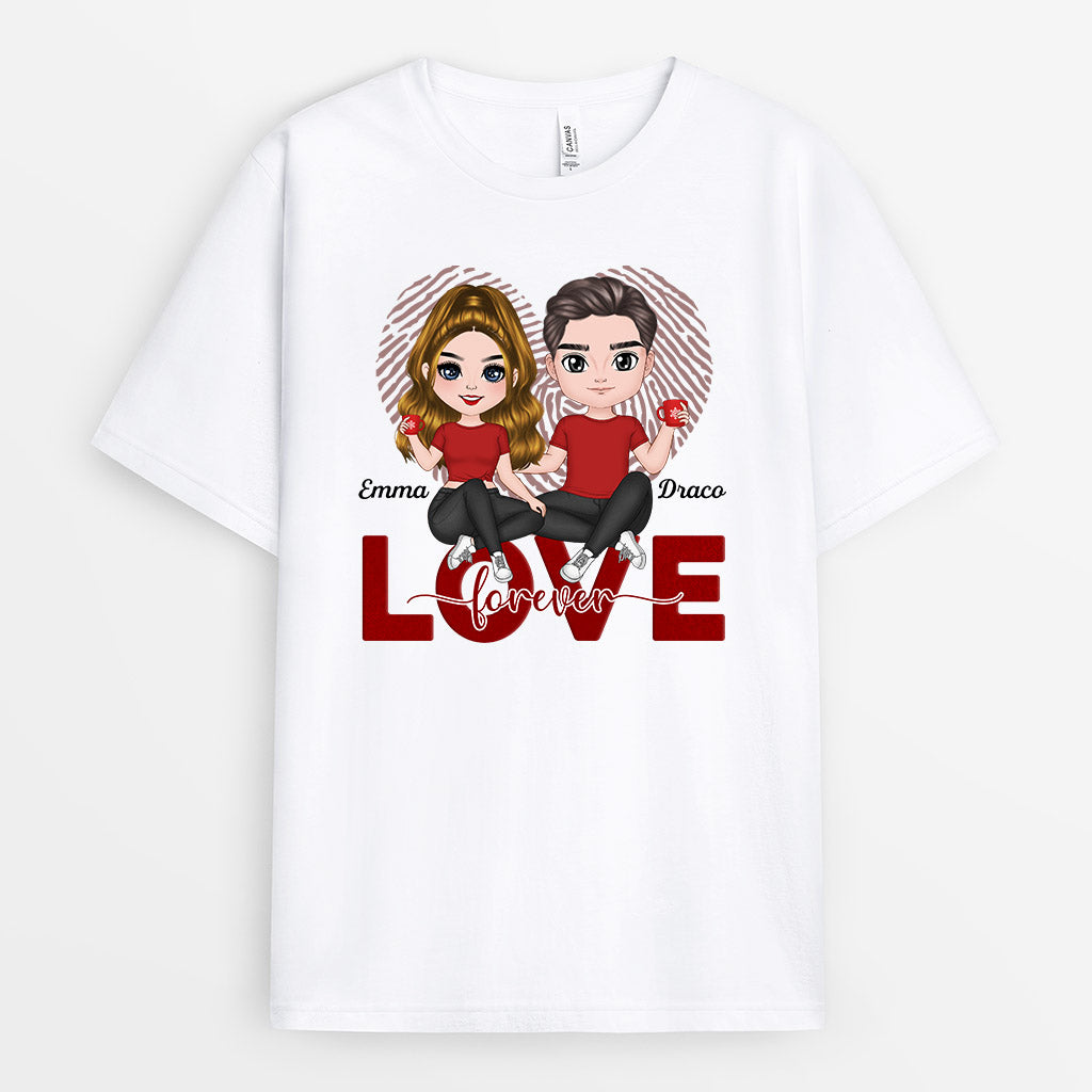 Love Forever - Personalised Gifts | T-shirts for Couples/Lovers Christmas