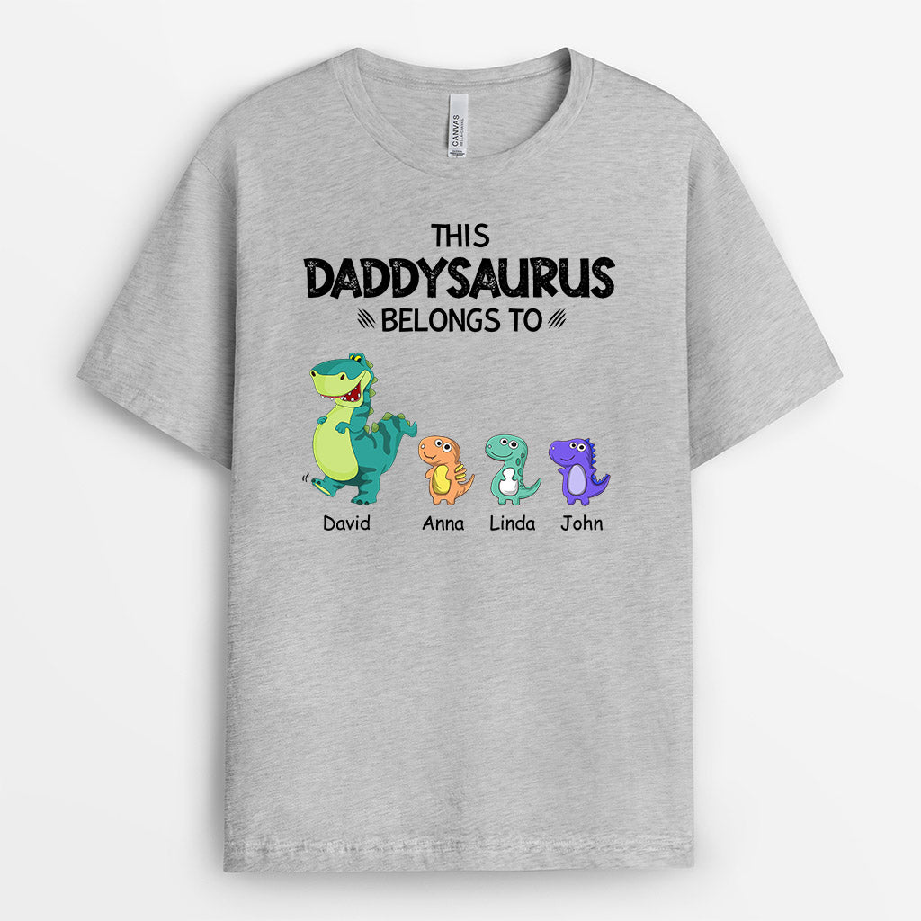 This Grandadsaurus Belongs To - Personalised Gifts | T-shirts for Grandad/Dad