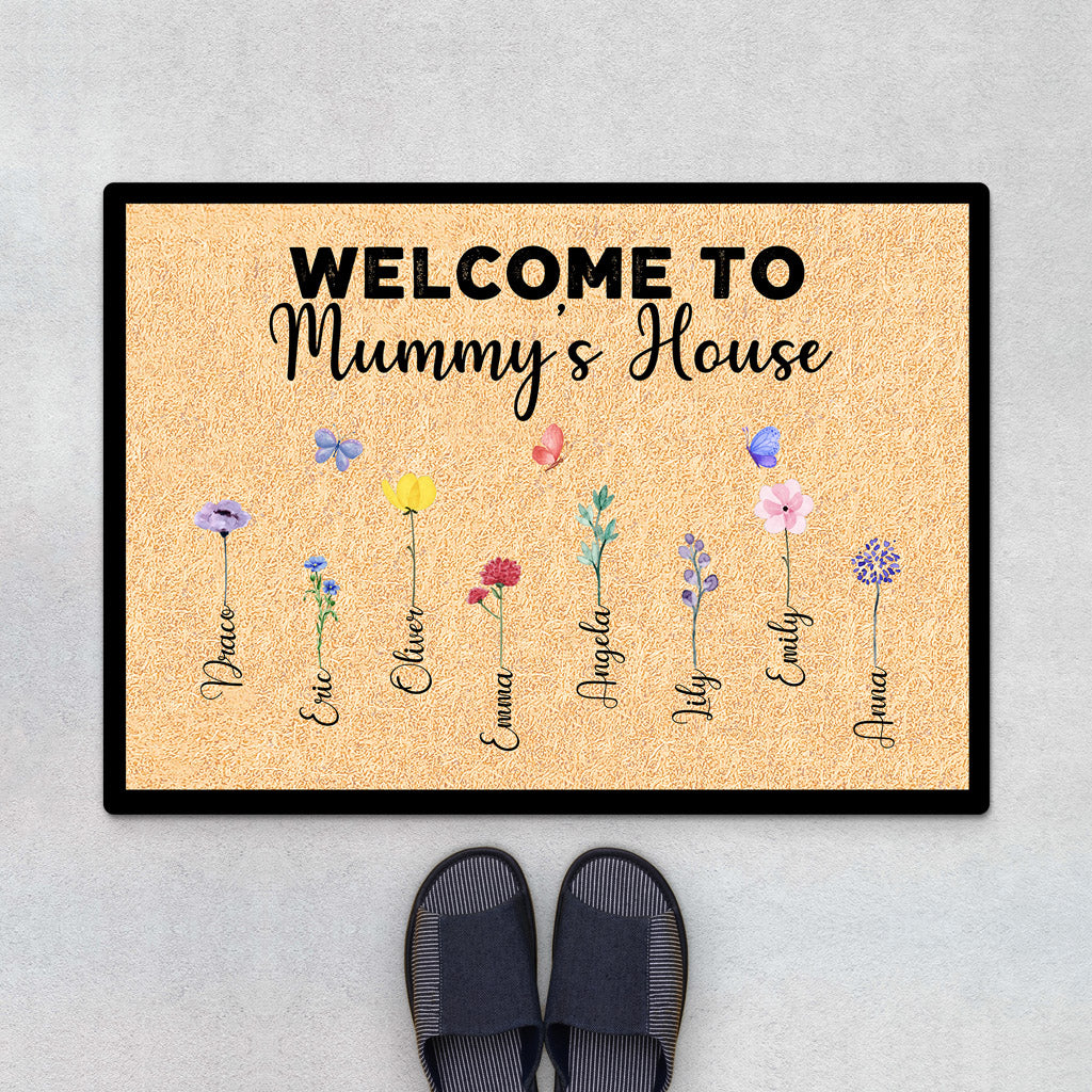 Personalised Welcome To Mummy/Grandma's House Door Mat
