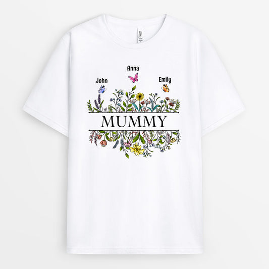 0640AUK1 Personalised T shirts Gifts Flowers Grandma Mum
