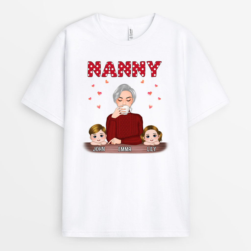 Mummy Nanny And Childrens- Personalised Gifts | T-Shirts For Grandma/Mum