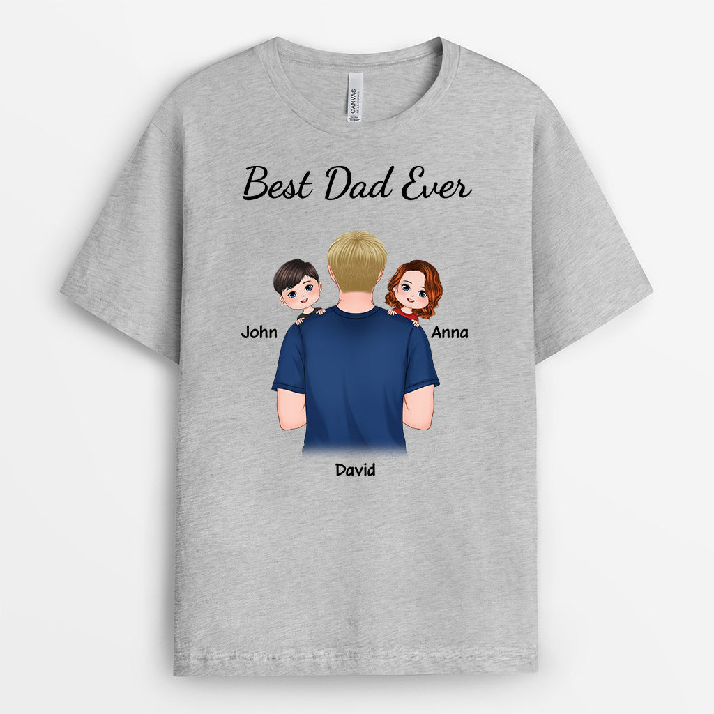 0771A290BUK1 Personalised T shirts Gifts Shoulder Dad Fathers Day