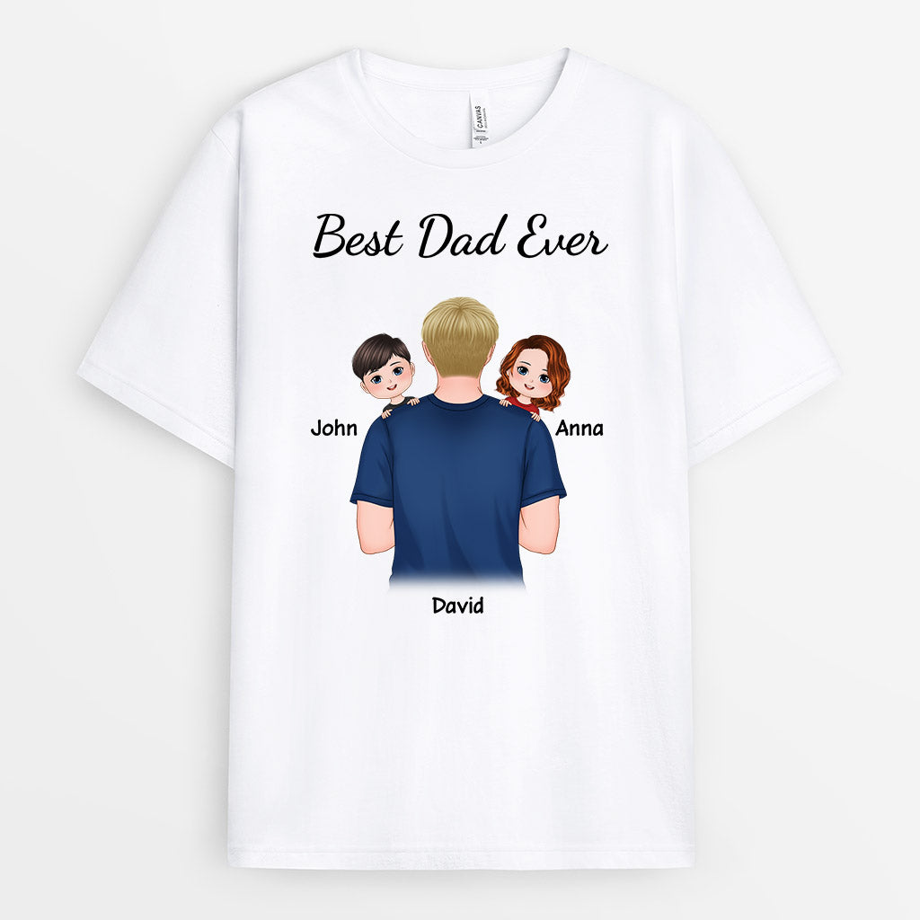0771A290BUK2 Personalised T shirts Gifts Shoulder Dad Fathers Day