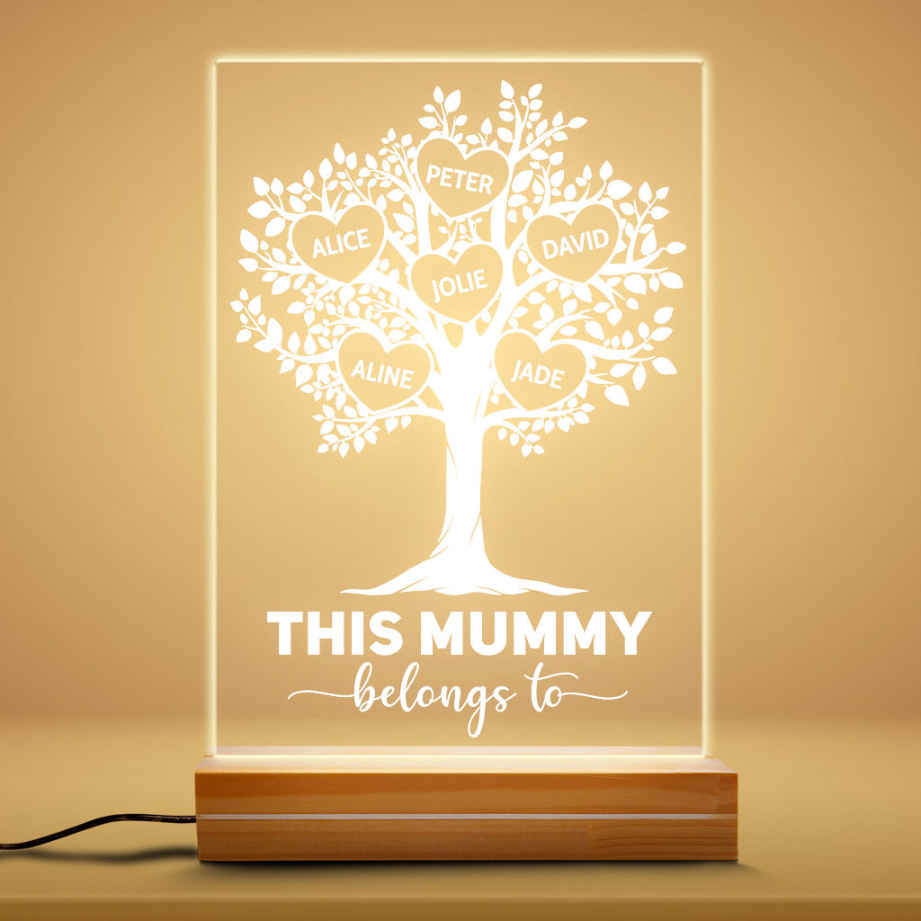 This Grandma/Mummy Belongs To - Personalised Gifts | Night Light for Grandma/Mum