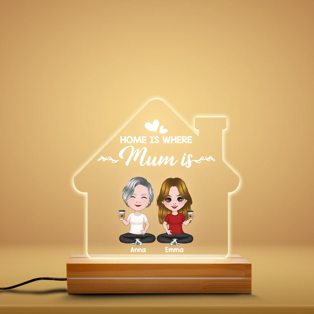Home Is Where Mum Is - Personalised Gifts | Night Light for Grandma/Mum