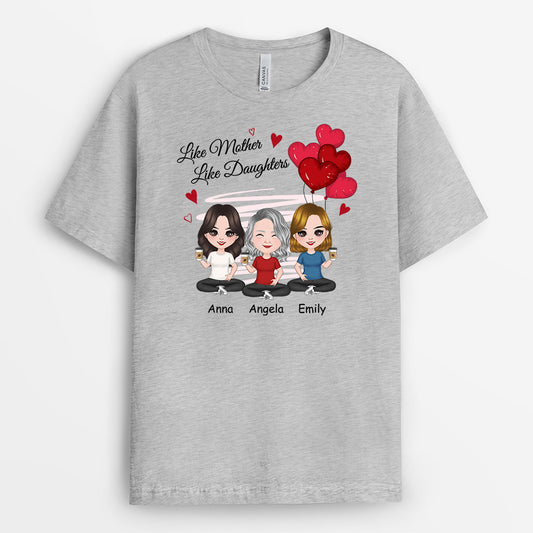 0831AUK2 Personalised T shirts Gifts Heart Grandma Mum