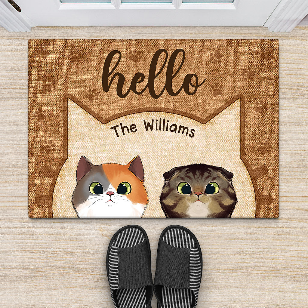 Hello - Personalised Gifts | Door Mats for Cat Lovers