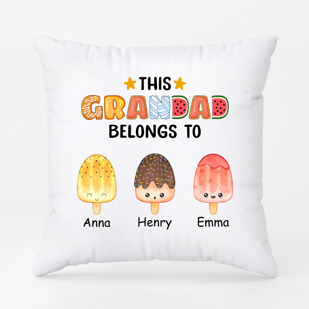 0876PUK2 Personalised Pillow Gifts Ice Cream Grandad Dad