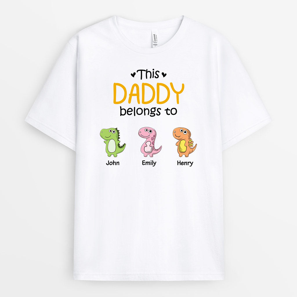 0879AUK1 Personalised T shirts Gifts Dinosaur Grandad Dad