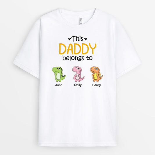 0879AUK1 Personalised T shirts Gifts Dinosaur Grandad Dad