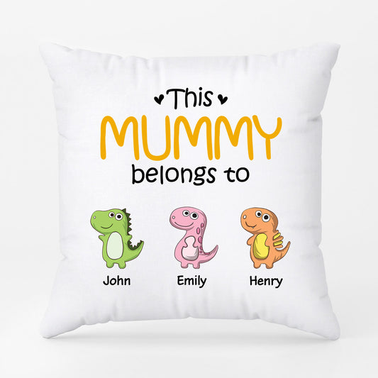 0879PUK2 Personalised Pillow Gifts Dinosaur Grandma Mum