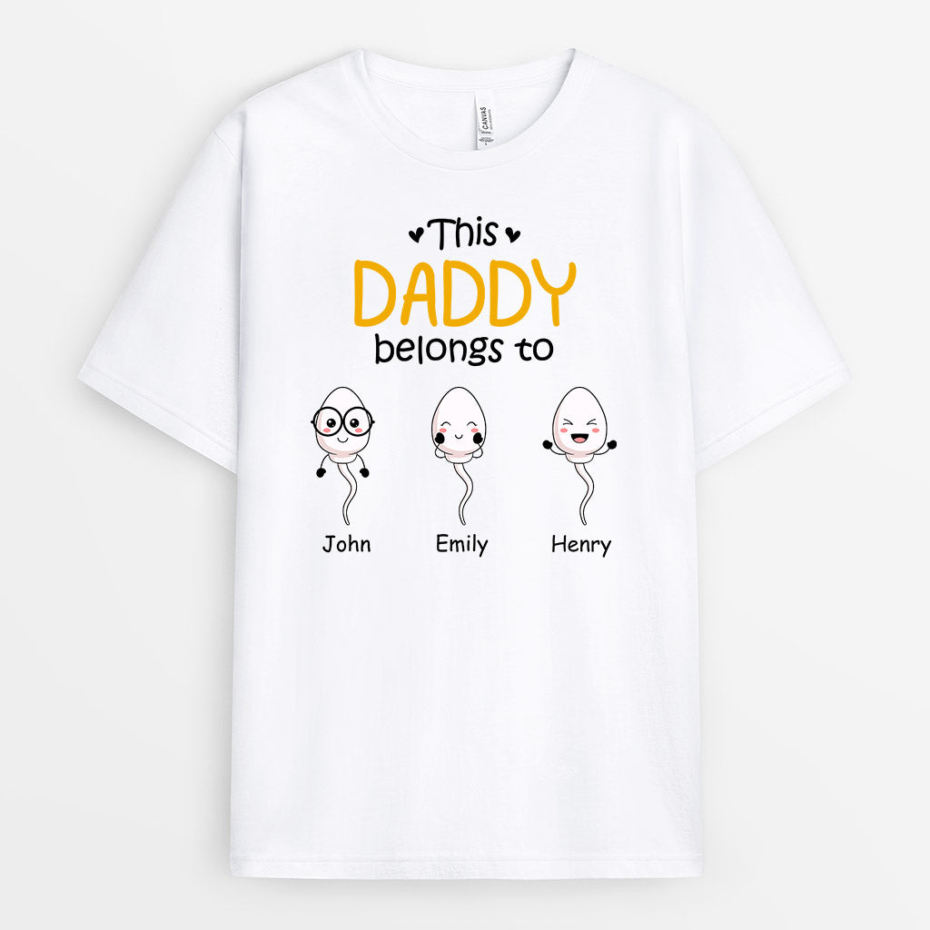 Personalised This Daddy/Grandad Belongs To T-shirt