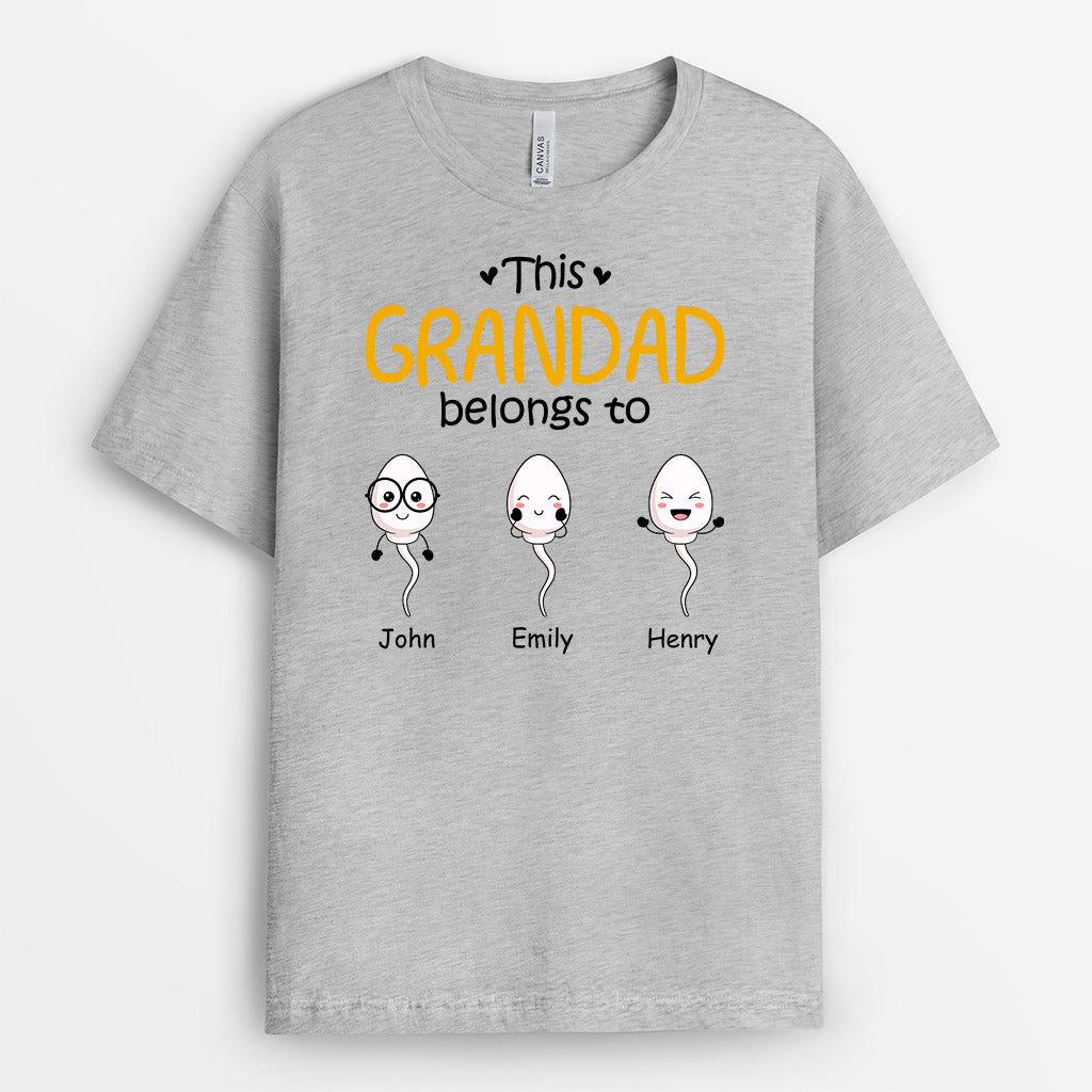 0885AUK2 Personalised T shirts Gifts Kid Grandad Dad