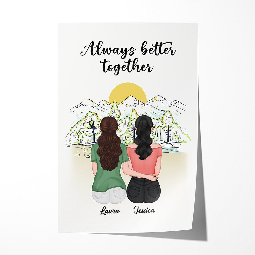 Always Better Together - Personalised Gifts | Posters for Besties/Best Friends