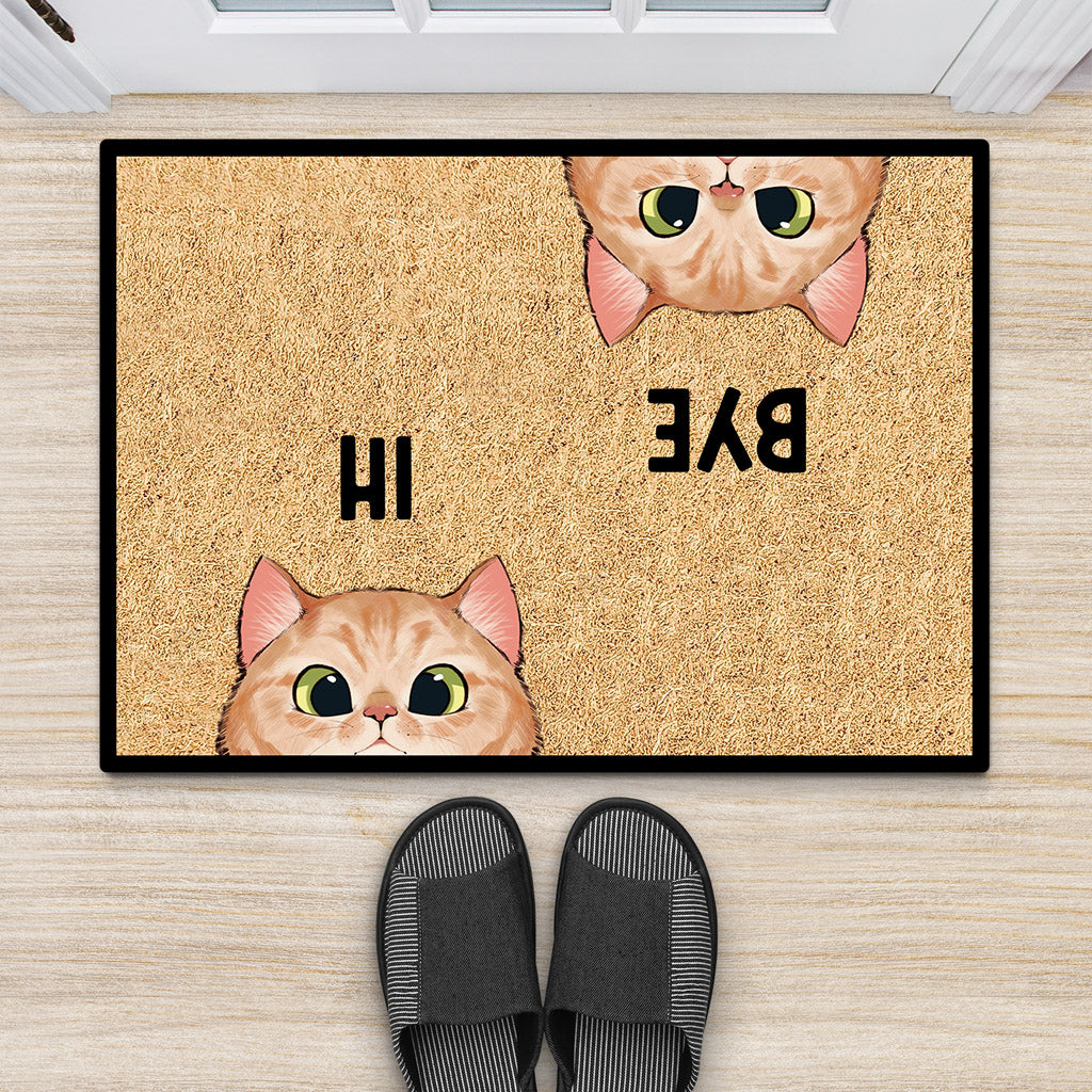Hi, Bye - Personalised Gifts | Door Mats for Cat Lovers