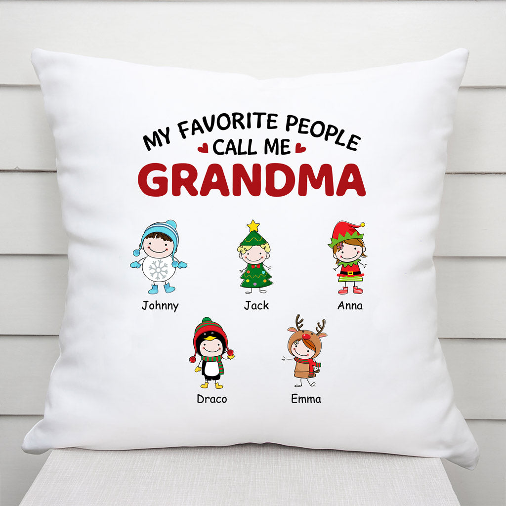 My Favorite People Call Me - Personalised Gifts | Pillow for Grandad/Grandma