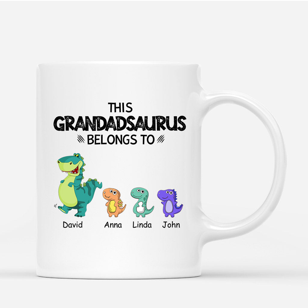 This Grandadsaurus Belongs To - Personalised Gifts | Mugs for Grandad/Dad