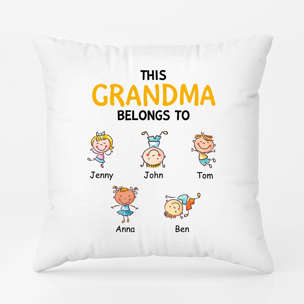 This Grandma/Mummy Belongs To - Personalised Gifts | Pillow for Grandma/Mum