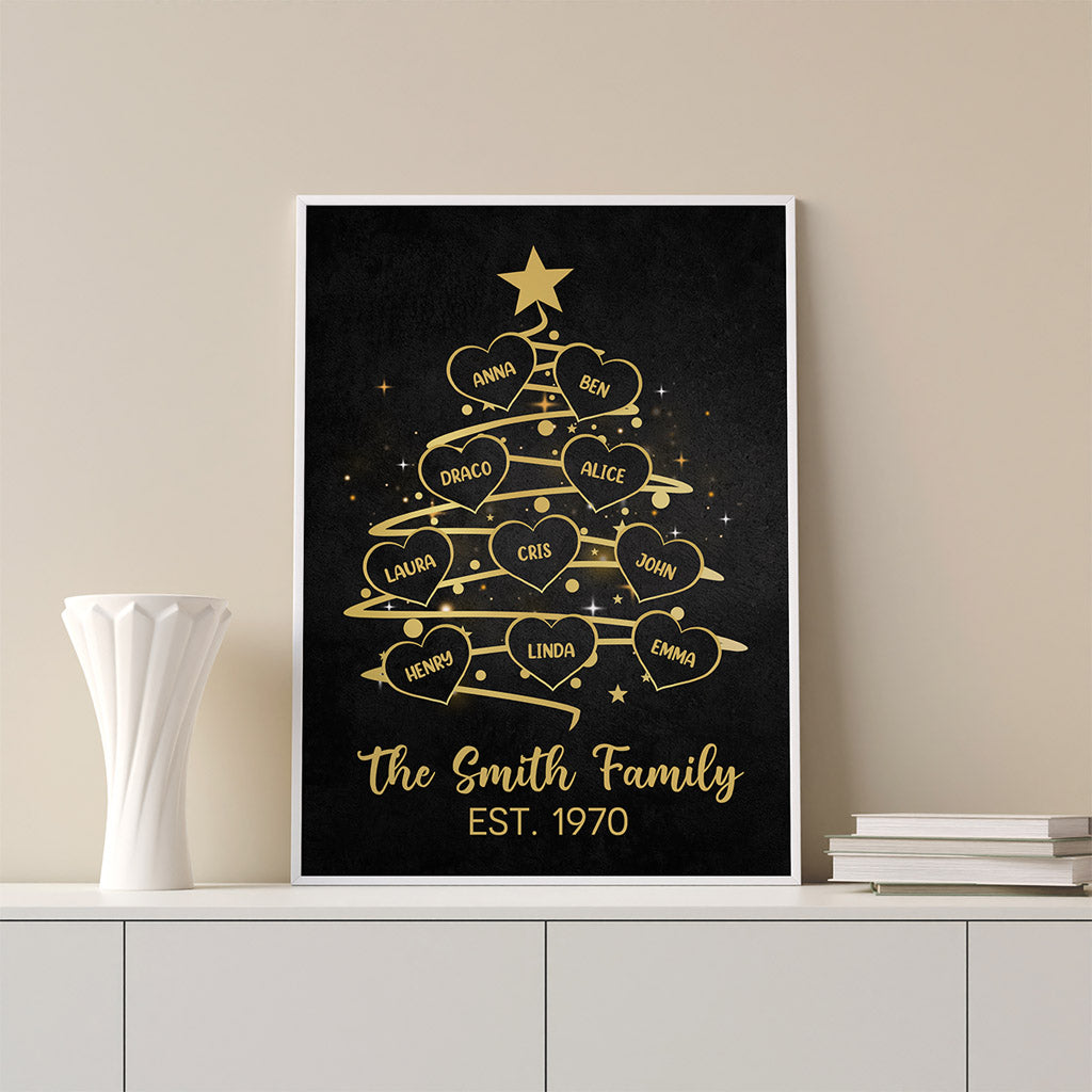 Family Tree - Personalised Gifts | Posters for Grandad/Grandma/Dad/Mum Christmas