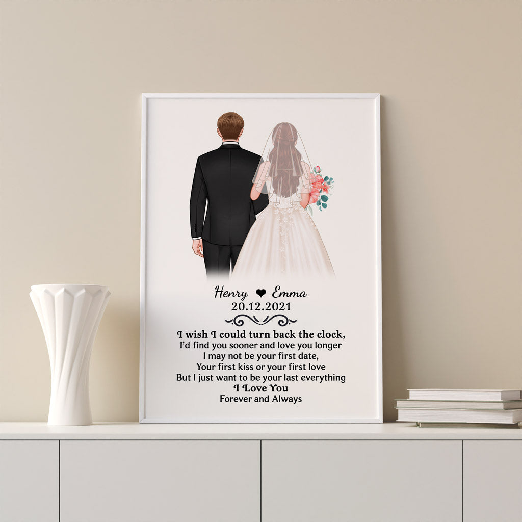 Turn Back The Clock - Personalised Gifts | Posters for Couples/Lovers