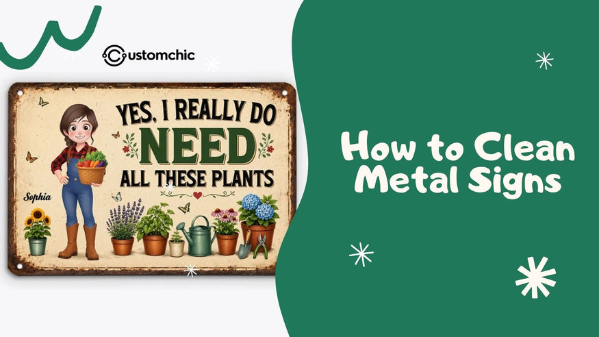 how to clean metal signs