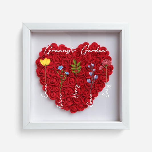 0065OUK1 custom gifts for grandma grandmas garden flower shadow box 0065OTL7A