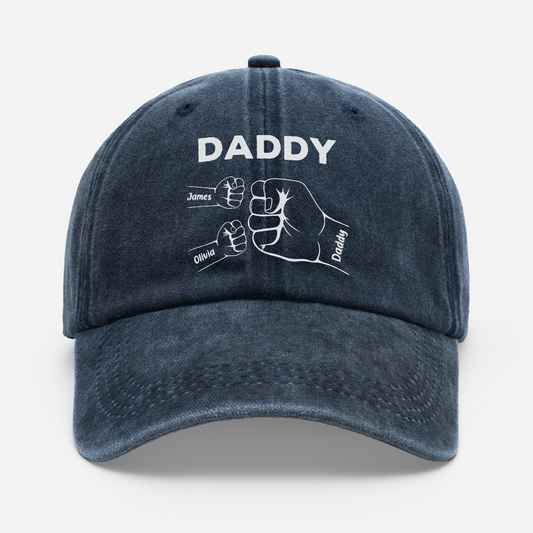 0263AUK1 personalised grandaddaddy fist bump washed cotton cap 0263ajsf8b
