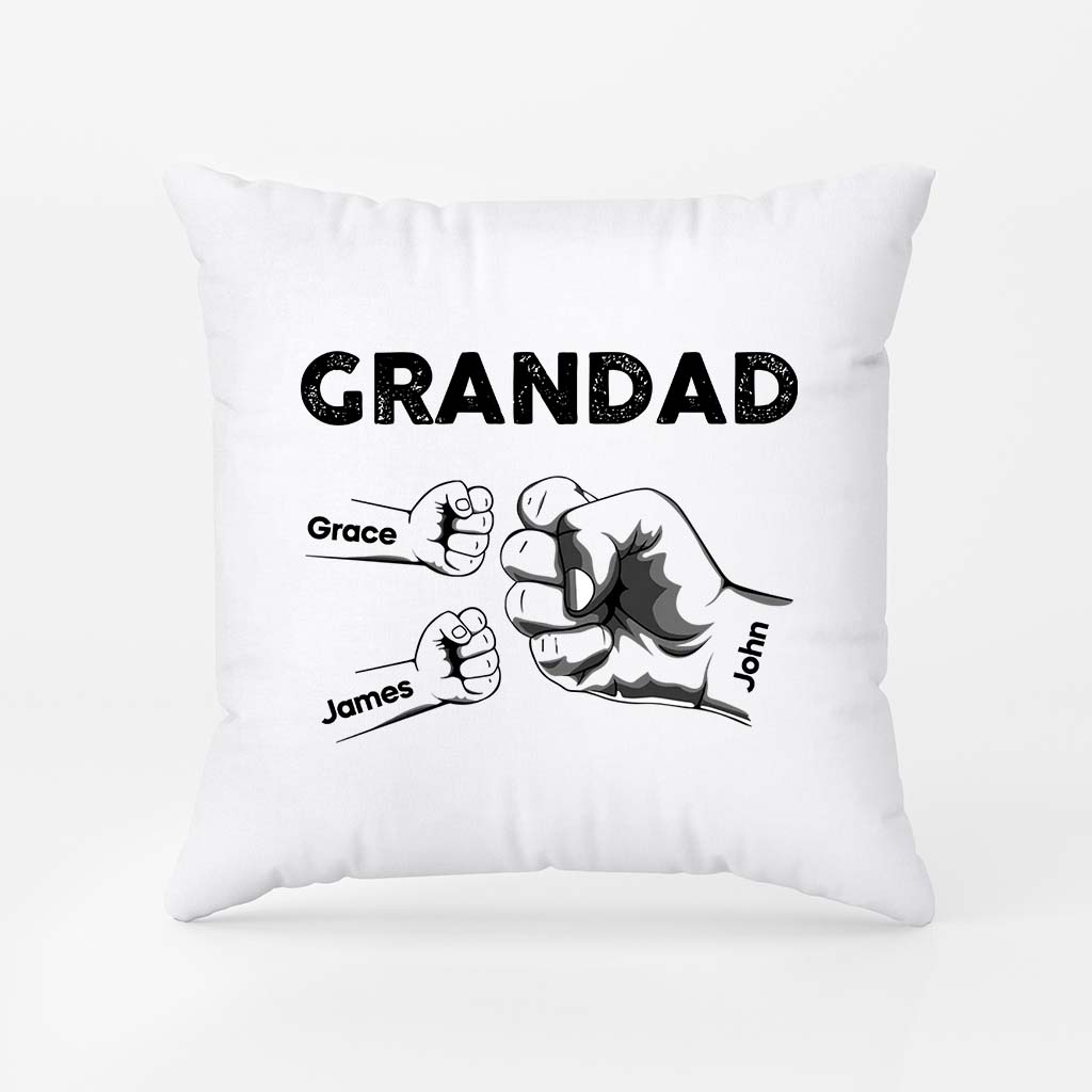 0263PUK1 daddy fist bump pillow  personalised gift for him