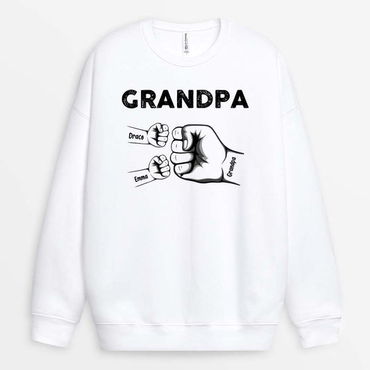 0263WUK2 Customised Sweatshirts gifts Fist Grandpa Dad