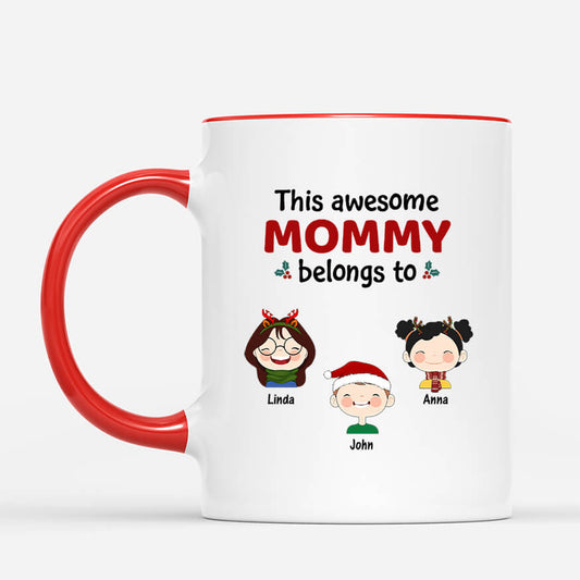 0494MUK2 Personalised Mug gifts Kid Grandma Mom