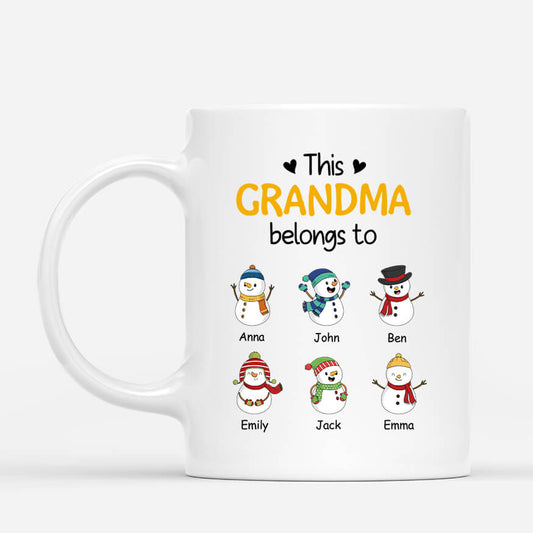 0524MUK1 Personalized Mug Gifts Grandkids Grandma Mom Christmas