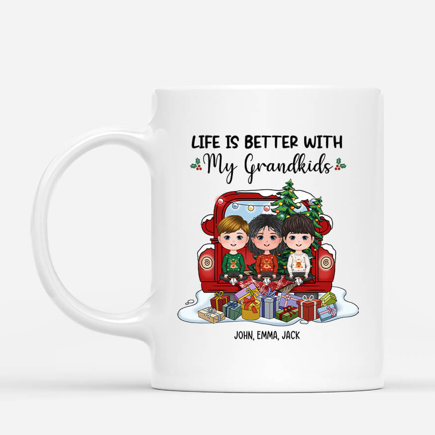 0543MUK1 Personalised Mug Gifts Grandkids Grandma Grandpa