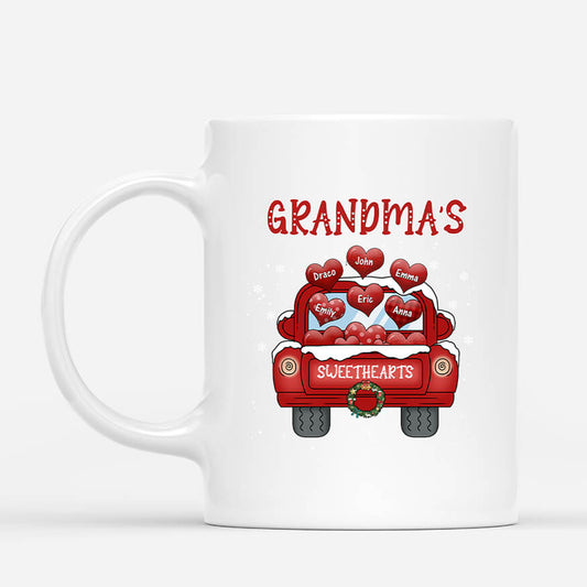 0598MUK1 Personalised Mug Gifts Heart Grandma Mum Christmas