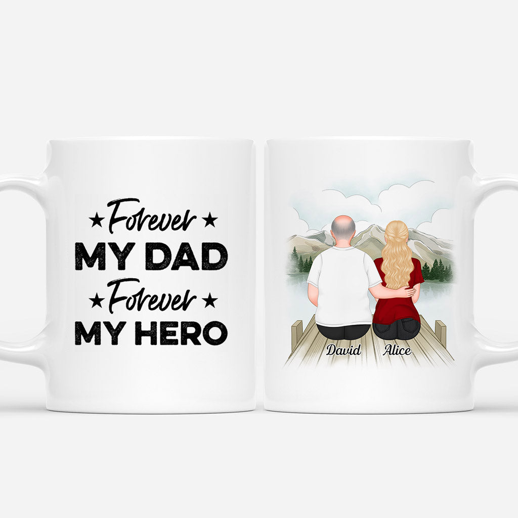 Forever My Dad Forever My Hero - Personalised Gifts | Mugs for Grandad/Dad