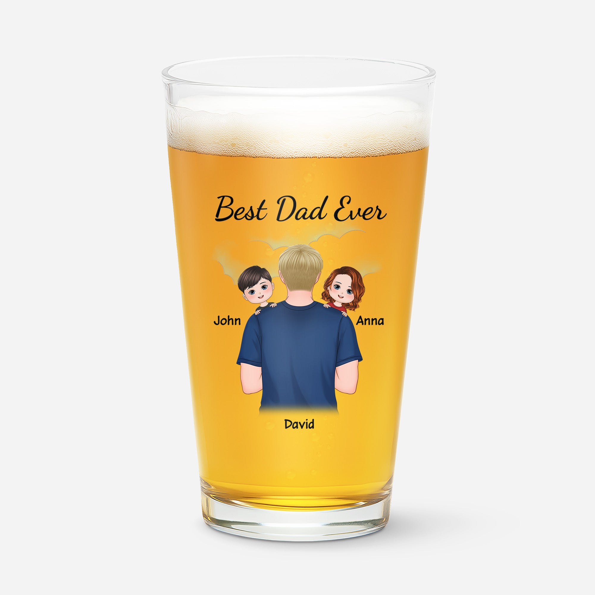 0771IUS1 personalized beer glasses best dad ever gifts 0771ITM0B
