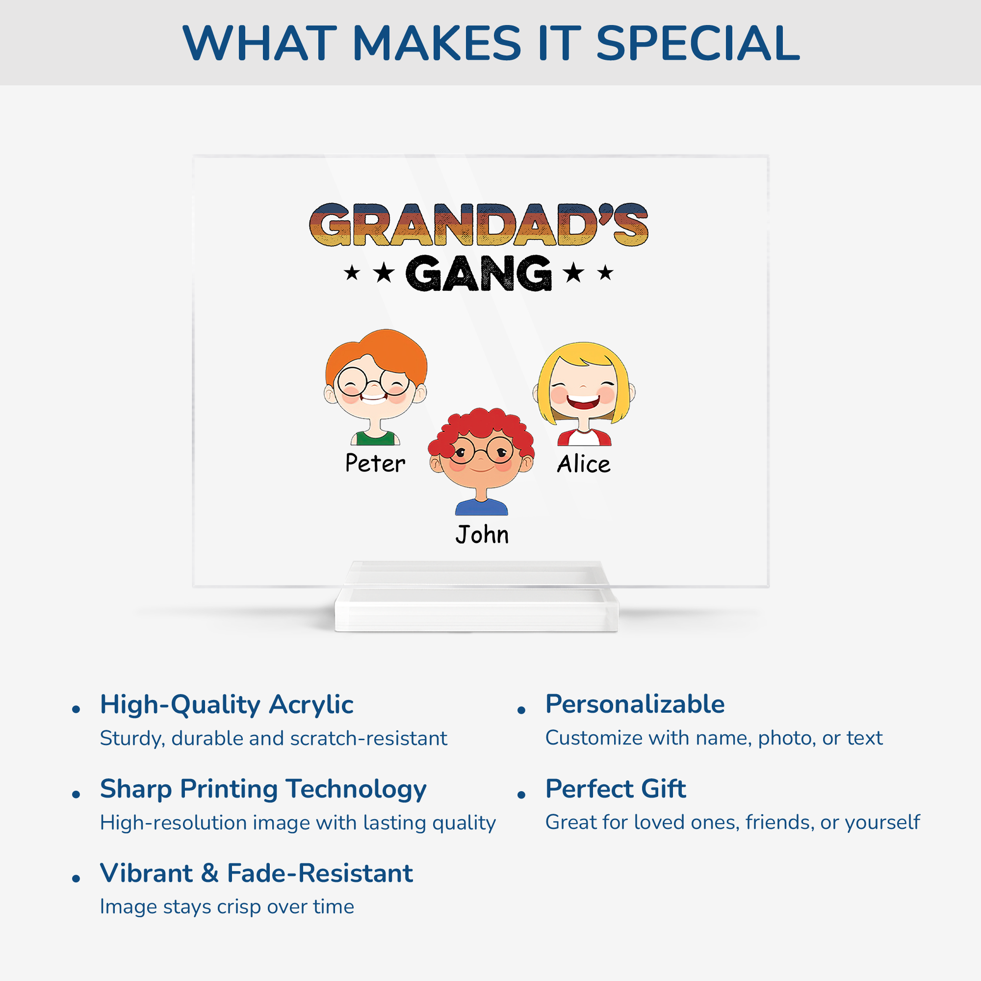 0793RUK5 personalized acrylic plaque with stand unique gift for grandpa 0793R8N7B