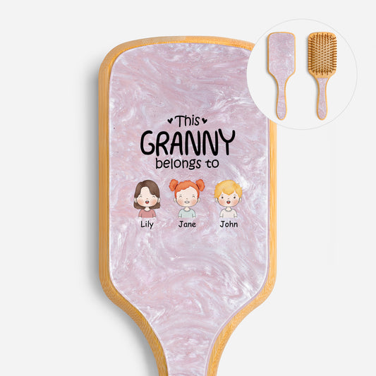 0827AUK1 personalised this mummy belongs to uv printed acetate hairbrush for mumgranny 0827aq6p5a