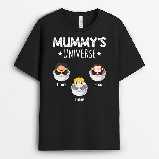 0855AUK1 Personalised T shirts Gifts Astronaut Grandma Mom