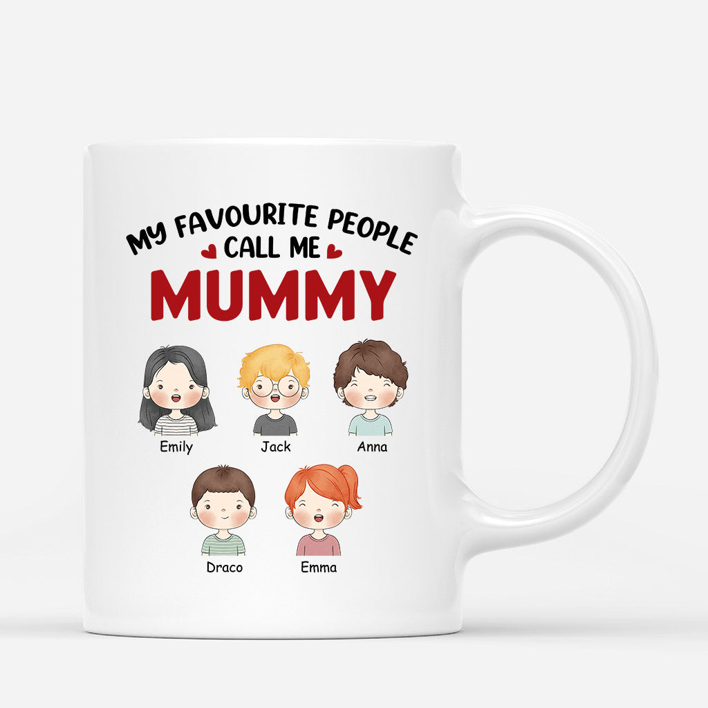 My Favourite People Call Me Grandma/Mum Cartoon Kids - Personalised Gifts | Mugs for Grandma/Mum