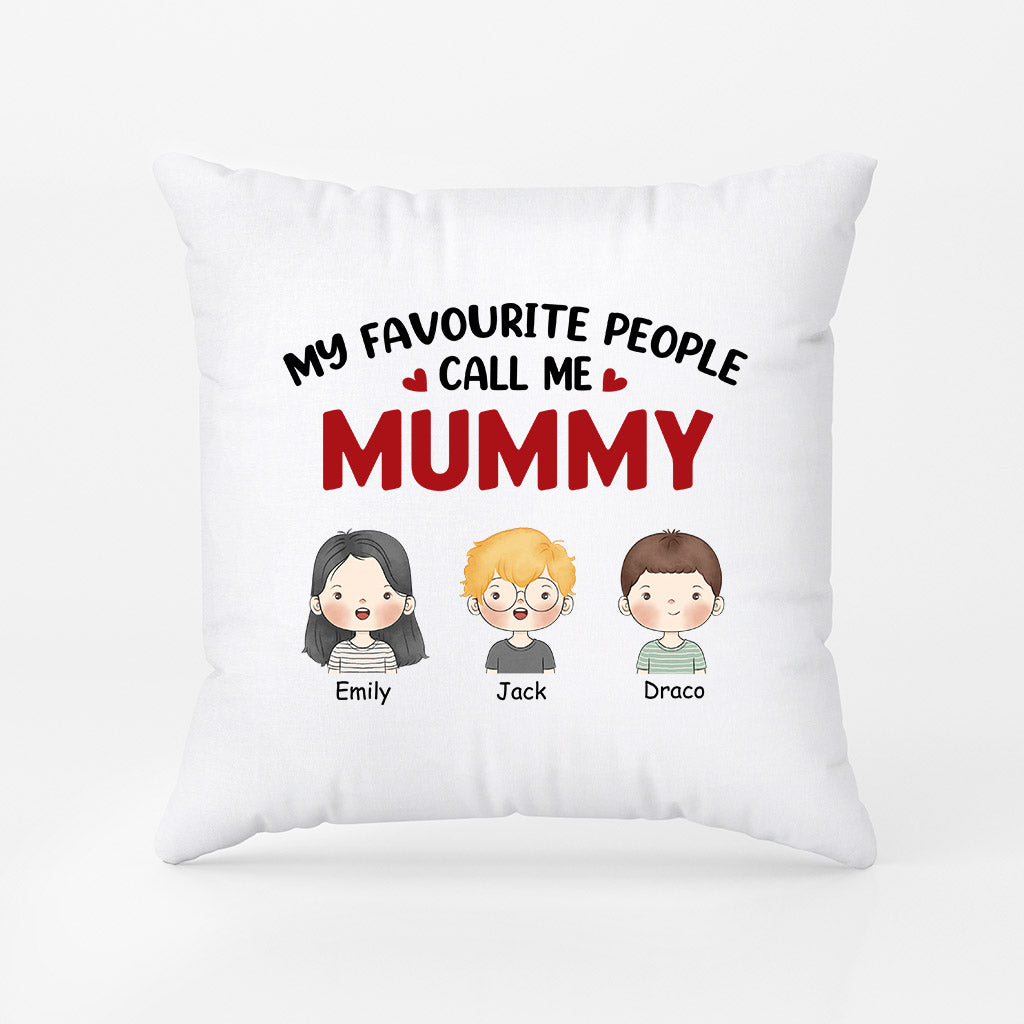 My Favourite People Call Me Grandma/Mum Cartoon Kids - Personalised GIfts | PIllows for Grandma/Mum