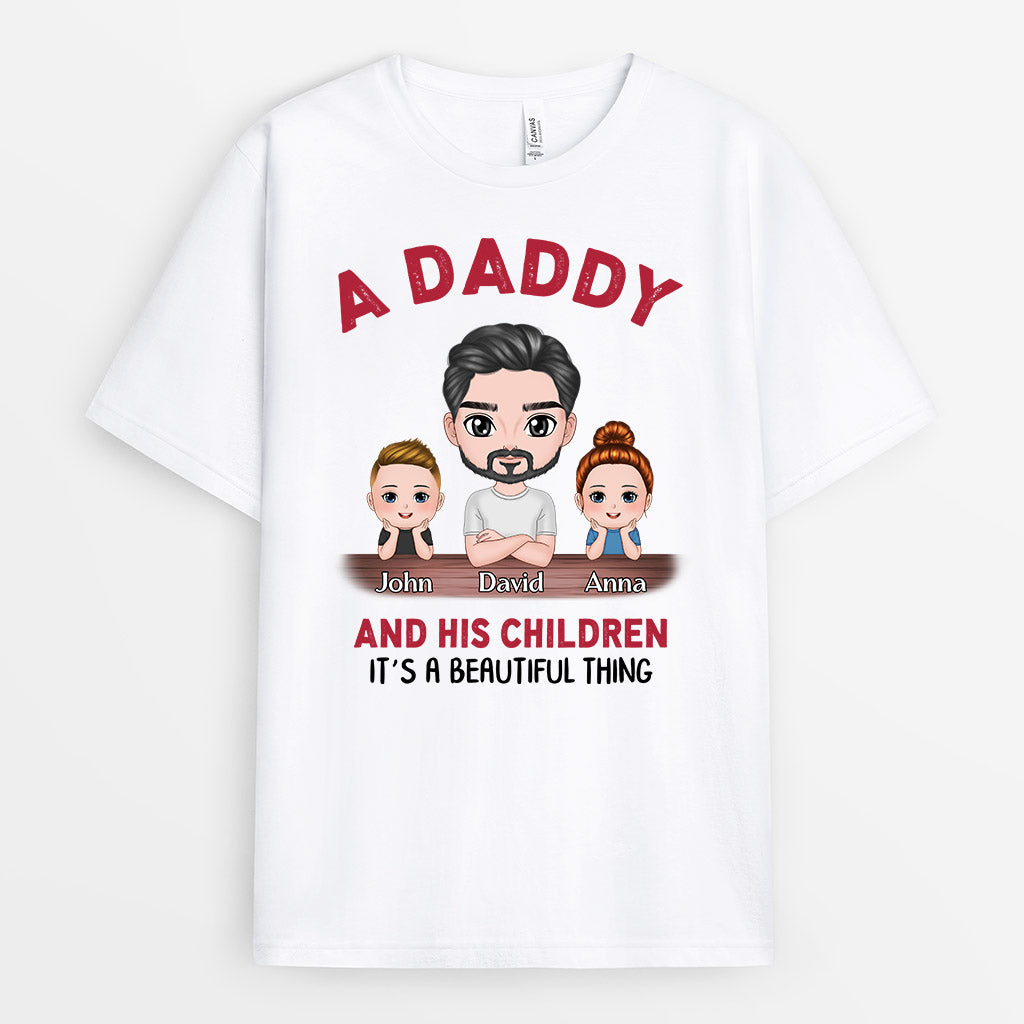 Grandad And Grandkids - Personalised Gifts | T-shirts for Grandad/Dad